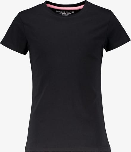 TwoDay basic meisjes T-shirt zwart - Maat 170