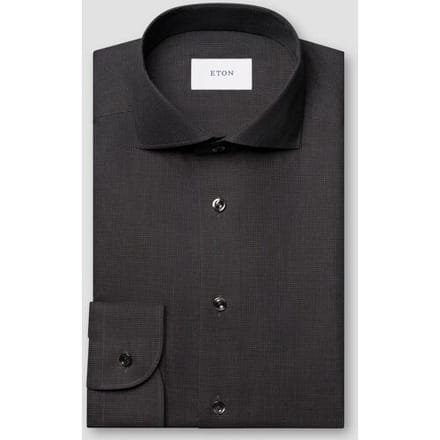 Eton Overhemd Allover Micro Check Brushed Cotton Signature Flanel Donker Rood / male