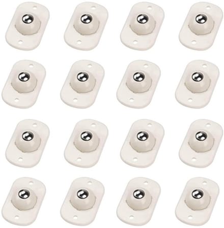 Allecto - Set van 16 Zelfklevende Mini Rolwielen voor Meubels - 360°