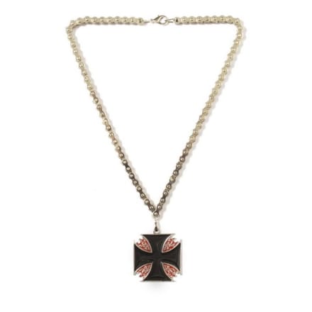 Kodiak Ketting Black Cross & Flames