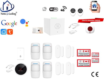 Draadloos beveiligingsbox werkt met wifi en met spraak gestuurde apps. ST01C-23