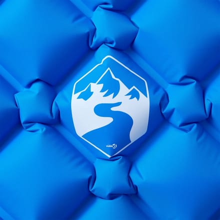 vidaXL - Kampeermatras - opblaasbaar - 190x58x6 - cm - 1-persoons - blauw