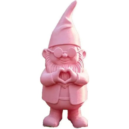 1 STuks Roze hartvormige tuinkabouterbeeldje, een dwergbeeldje met een speelse zonnebril roze