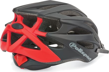 Polisport helm Twig mat zwart /rood M 55-58cm easy-lock