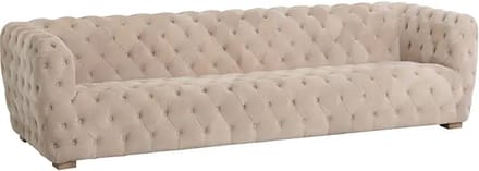 J-Line sofa 3 Zit Knopen Suede - kunststof - beige