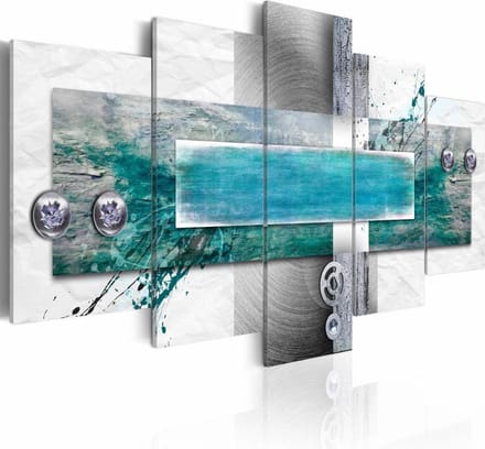 Schilderij - Het getij in blauw