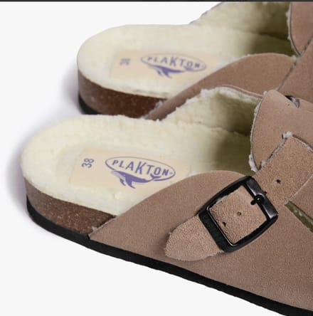 Plakton Dames Pantoffel Piedra | Beige | Maat: 37