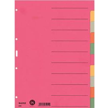 LEITZ® blanco indexbladen, 8 tabs, gebruik naar eigen inzicht, losbladig