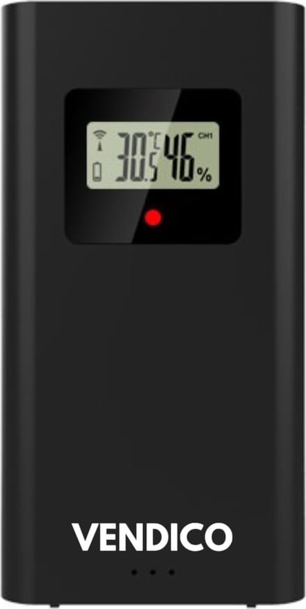 Buitensensor - Vendico Weerstation - Hygrometer - Binnen en Buiten
