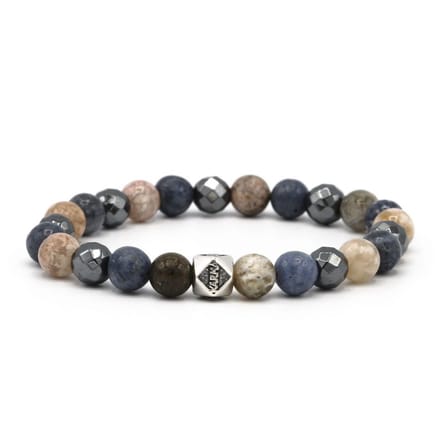 Karma heren armband 86940 Iron Sky Silver Hexagon (LENGTE 18-20CM)