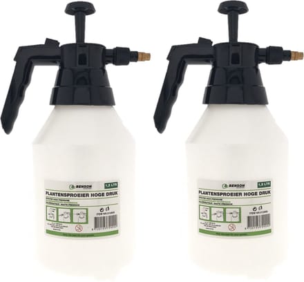 Benson Plantensproeier - Set van 2x stuks - 1,5 liter - drukspuit - kunststof