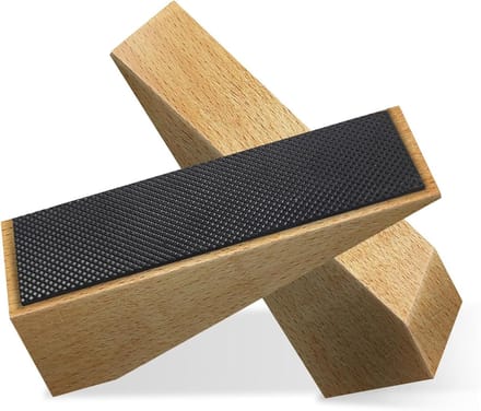 Houten Deurstopper - Deurwig Deurblok - Deuren Open Houden - Antislip Rubberen Basis - 11 cm Lang - Natuurlijk Hout