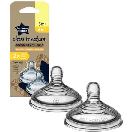 Tommee Tippee Advanced Anti-Colic Flesspenen - Medium toevoersnelheid 3m+ - set van 2