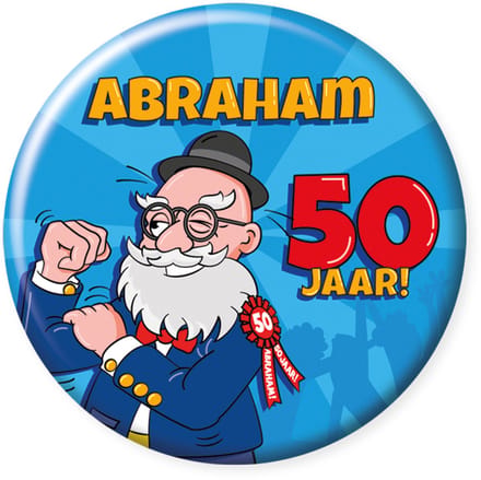 Button verjaardag cadeau Abraham 50 jaar - Rond - Mannen