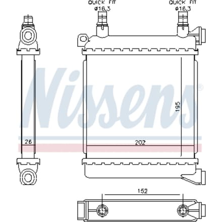 Radiator, motorkoeling NISSENS 60862