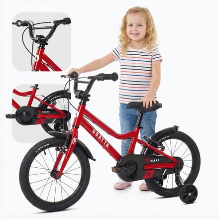 Kinderfiets - Loopfiets - Leren Fietsen - Licht Aluminium Frame - 16 Inch - Rood