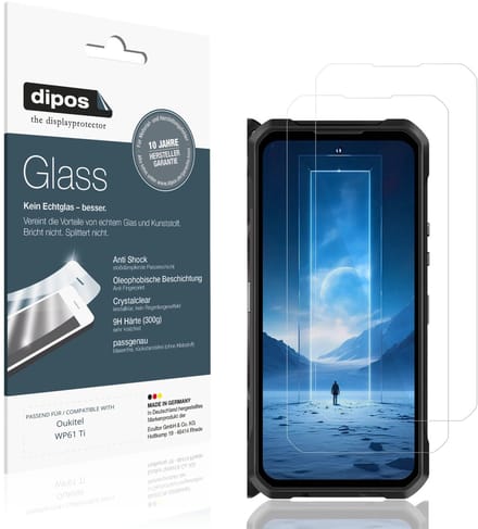 dipos – 2x Pantserfolie geschikt voor Oukitel WP61 Ti | 9H Screenprotector