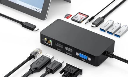 USB Dockingstation - Verlengkabel Hub - Extra Poorten - Compact Ontwerp - 5 x 5 x 2 cm - Zwart