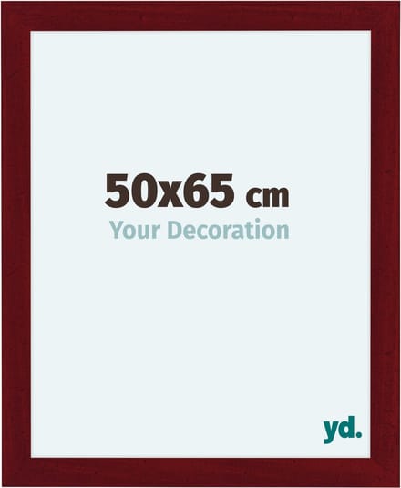 Your Decoration - Fotolijst 50x65 cm - MDF - Wijnrood Geveegd - Como