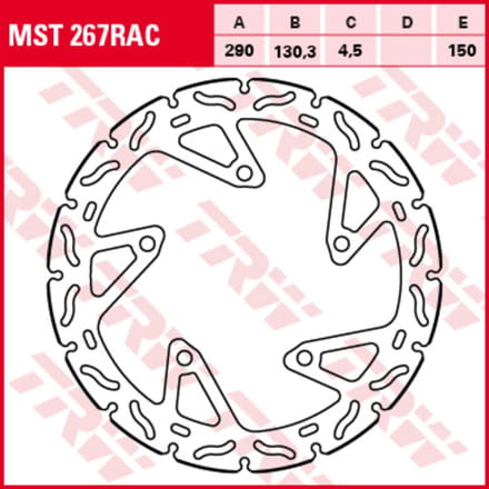 Remschijf TRW MST267RAC, 1 Stuk