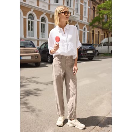 Barrel Leg broek in Washed Look