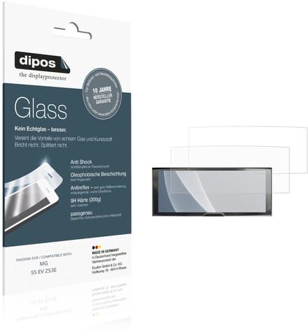 dipos – 2x Matte Pantserfolie geschikt voor MG S5 EV ZS3E | 9H Screenprotector