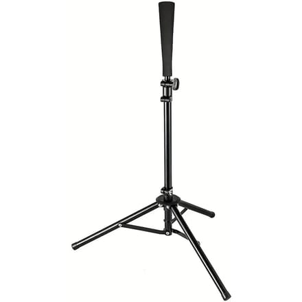 Baseball Hitting Driehoek Tee met Elastische Rubberen Top Verstelbare Hoogte 70-118cm Stabiele Driehoek black