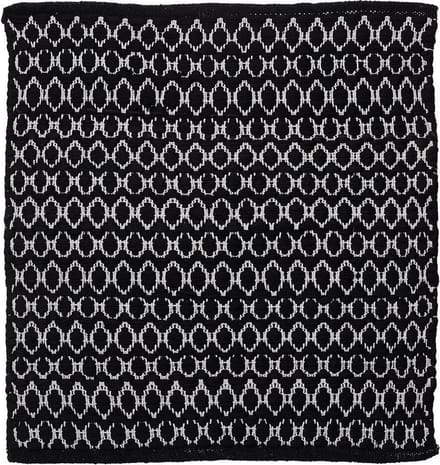 Sealskin -  Boho Badmat 60x60 cm - Polyester  / Katoen -  Zwart