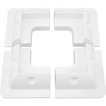 4 stuks Zonnepaneel Hoekbeugel Anti UV ABS Zonnepaneel Dak Boorvrije Ondersteuningsmontage voor RV Boten white