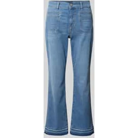 Straight Leg Jeans met rafelzoom