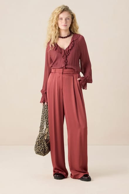 Sissy-Boy - Rode high waist wide leg broek