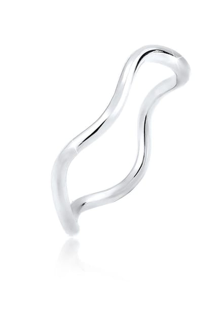 Elli - Ring - Dames Golven Minimaal Geo Trend in 925 Sterling Zilver - Dames