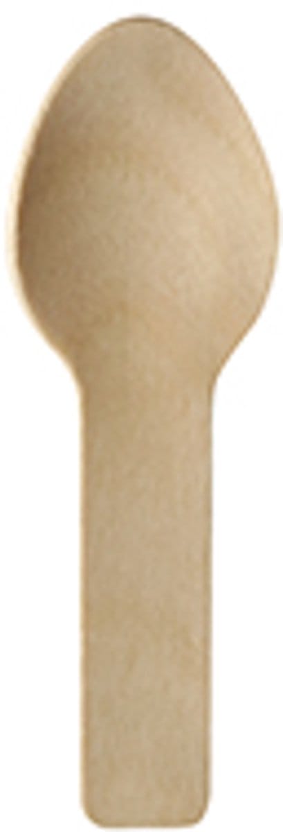10x 100 Fingerfood - Lepels hout pure 76 cm