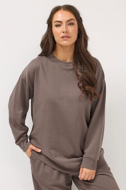 Yours Chocoladebruin Sweatshirt Size 46
