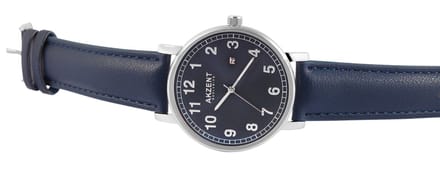 AKZENT Herenhorloge imitatieleer Muzab, Mineralglas