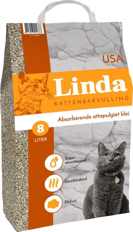 Linda USA Kattenbakvulling - 8 liter - Niet-klontvormend
