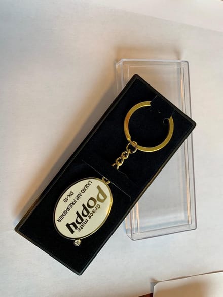 RVS Sleutelhanger Poppy Grace Mate® luchtverfrisser SLEUTELHANGER Metaal Deluxe