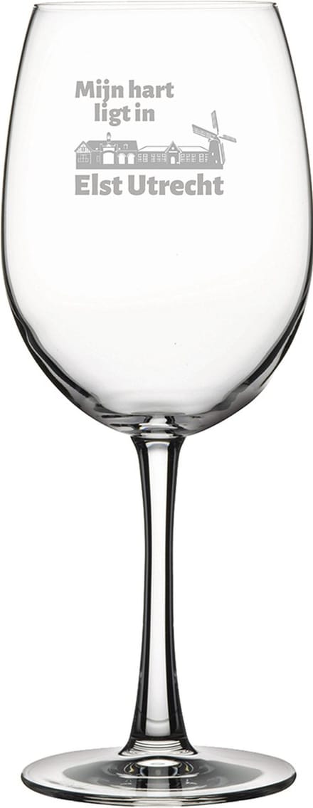 Gegraveerde Rode wijnglas 58cl Elst Utrecht