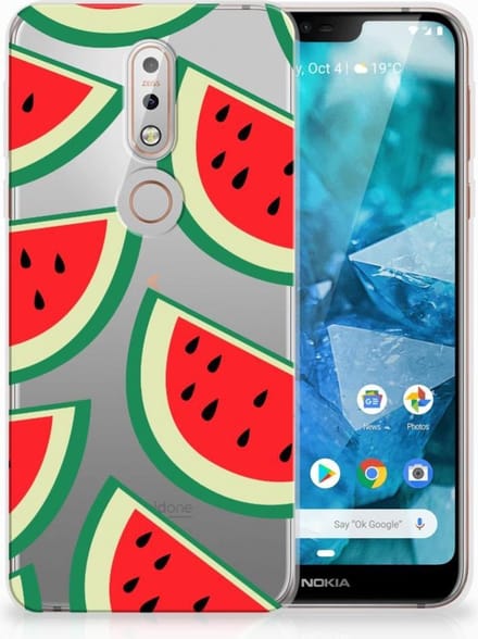 TPU Hoesje voor Nokia 7.1 Siliconen Case Watermelons