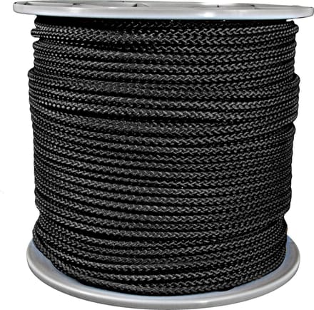 200 mtr - Polyester Touw - Zwart - 5mm - Gevlochten Koord