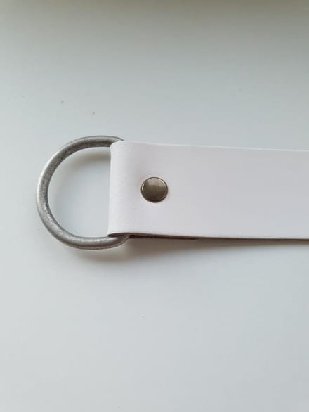 Gordijn embrasse leer 3 cm Wit