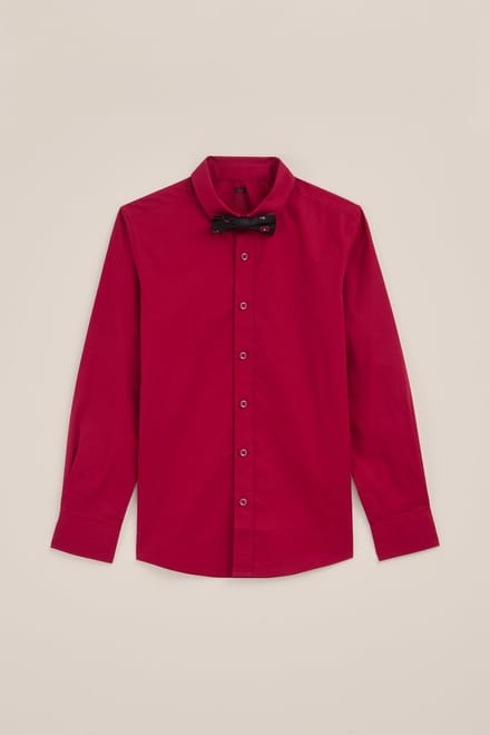 WE Fashion Jongens overhemd met afneembare vlinderdas