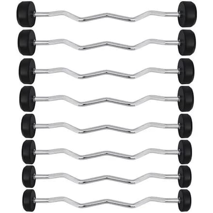 HMS GSL Serie - Roestvrijstalen Gekromde Stang - 25 KG - Gumcoating