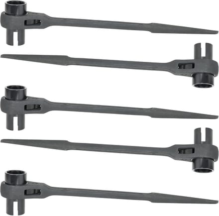 Steiger Ratel Set - Dubbele Steeksleutel - Steigerbouw Montage - Schakelbaar Links/Rechts - 19/22 mm - Zwart