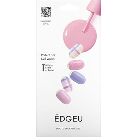 Edgeu, enveloppement parfait des ongles en gel, ENA 312 cachemire, ensemble de 19 pièces pink