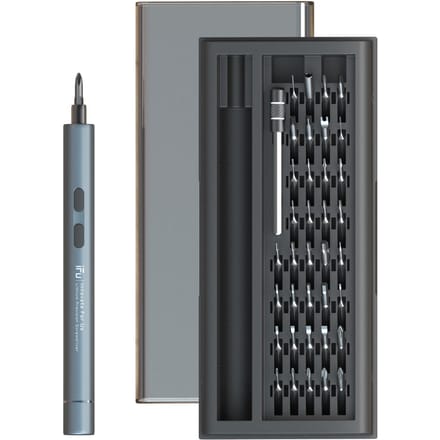 iFu D2Plus Lithium Elektrische Schroevendraaier Kit Mini Draagbare Elektrische/Handmatige Schroevendraaier Bit Reparatie grijs