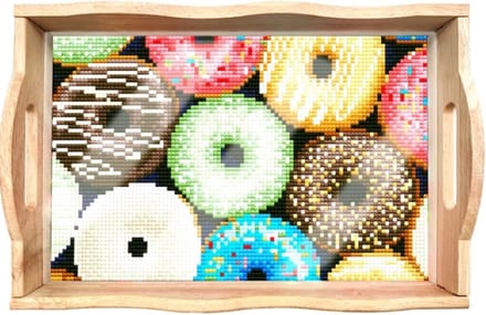 Dienblad 202 - Donuts - Diamond painting - compleet pakket - Diamond painting by Wietske