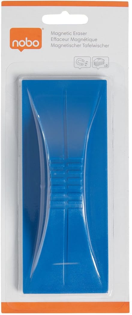 Nobo bordenwisser, magnetisch, blauw 10 stuks
