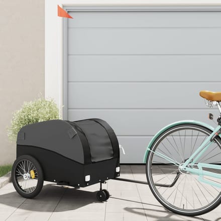 vidaXL - Fietstrailer - 45 - kg - ijzer - zwart