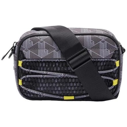 LACOSTE Schoudertas Reporter Bag Mesh Mono Periscope Blue Donkergrijs